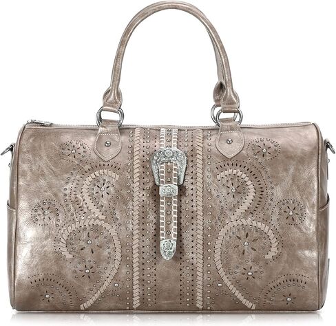Montana West Buckle Collection Weekender Bag Travel Duffle Bags MW1209-5110BK in Saudi Arabia