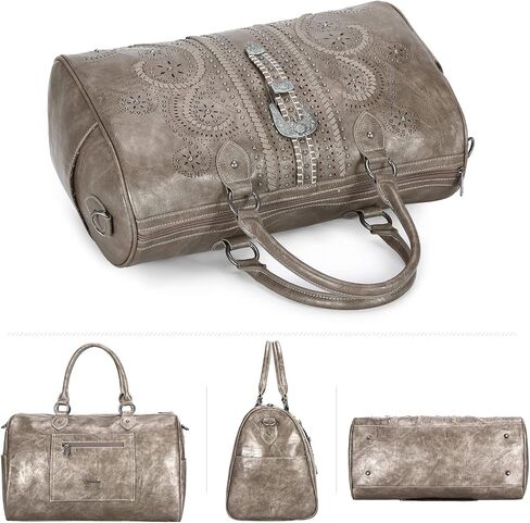 Montana West Buckle Collection Weekender Bag Travel Duffle Bags MW1209-5110BK in Saudi Arabia