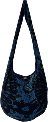 TIE DYE Bohemian Hipster Hobo Boho Hippie Crossbody Bag Purse Black Tone 39" in Kuwait
