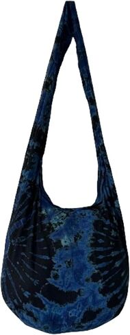 TIE DYE Bohemian Hipster Hobo Boho Hippie Crossbody Bag Purse Black Tone 39" in Kuwait