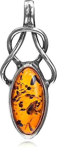 Ian and Valeri Co. Light Amber Sterling Silver Celtic Pendant in Kuwait