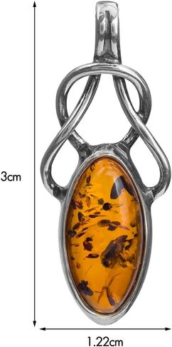 Ian and Valeri Co. Light Amber Sterling Silver Celtic Pendant in Kuwait