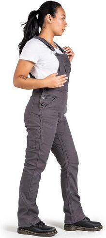Dovetail Workwear Freshley Overalls for Women, 13 Pockets, Grey Canvas, SIZE 4x30 in Saudi Arabia
