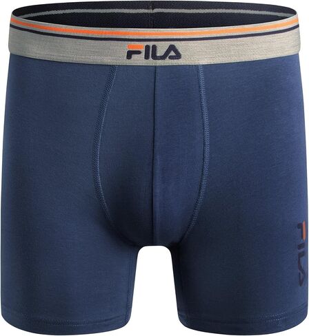 ملابس داخلية بوكسر للرجال مقاس 6 بوصات من Fila بدون مقدمة أمامية، 95% قطن، 5% ألياف لدنة، 4 قطع in Saudi Arabia