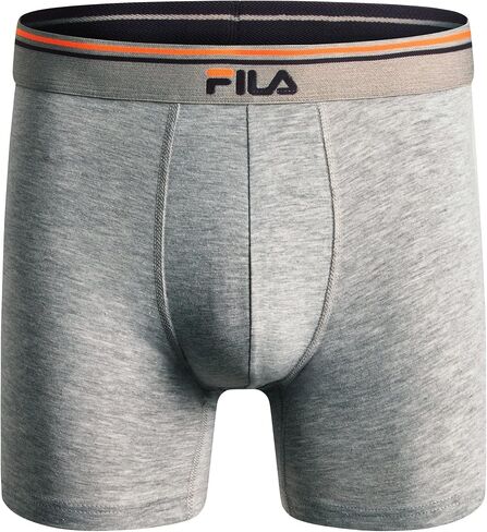 ملابس داخلية بوكسر للرجال مقاس 6 بوصات من Fila بدون مقدمة أمامية، 95% قطن، 5% ألياف لدنة، 4 قطع in Saudi Arabia