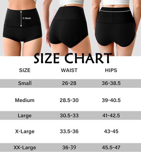 Annenmy Super High Waisted Underwear for Postpartum Boy Shorts Women Tummy Control Brief Cotton Panties 5 Pack in Saudi Arabia