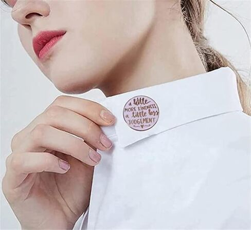 LATINDAY A little More Kindness Less Judgement Cute Positive Statement Brooch Feminism Women Soft Enamel Pin Brooch Enamel Lapel Pins Pin Brooch Gifts Decorate Pin Denim Shirt Badge Buttons Brooch, in Kuwait