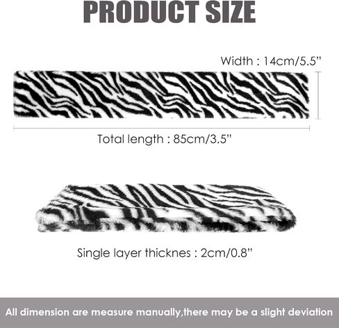 CUTELIILI Womens Fur Collar Scarf, Faux Fur Scarves for Women, Neck Shrug for Spring Fall Winter Super Soft Cozy (Zebra) in Saudi Arabia