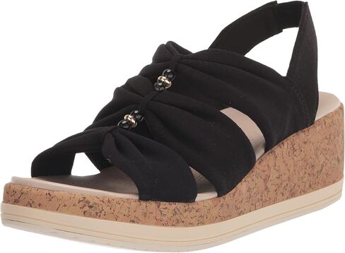 BZees Women's Roma Cork Wedge Beaded Sandal in Kuwait