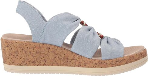 BZees Women's Roma Cork Wedge Beaded Sandal in Saudi Arabia