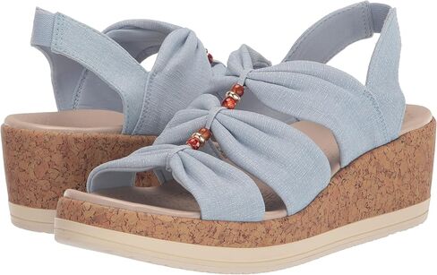 BZees Women's Roma Cork Wedge Beaded Sandal in Saudi Arabia