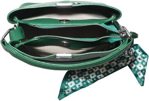 Colourful collection Green Women’s Handmade Leather Purse, Leather Native Fashionable and Durable Scratch-Resistant Shoulder Bag with strap Handles purse for womens. in Saudi Arabia