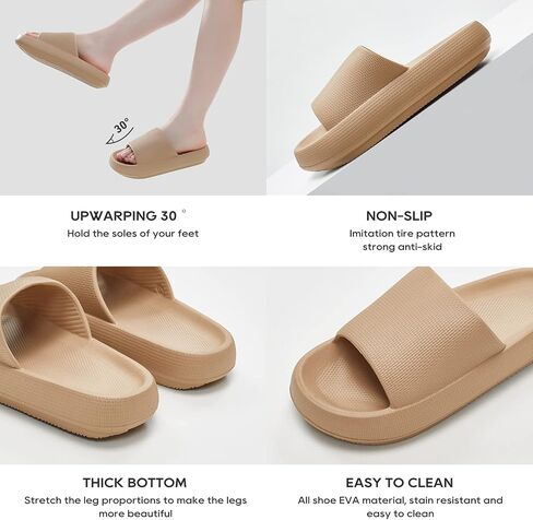 YUUCYOU UTUNE Cloud Slides for Women Men Pillow Slippers Non-Slip Bathroom Shower Sandals Soft Thick Sole Indoor and Outdoor Slides in Saudi Arabia