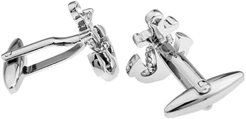 Anchor Rudder Fishing Navy Sailor Boat Sea Rose Gold Silver Cufflinks in Saudi Arabia