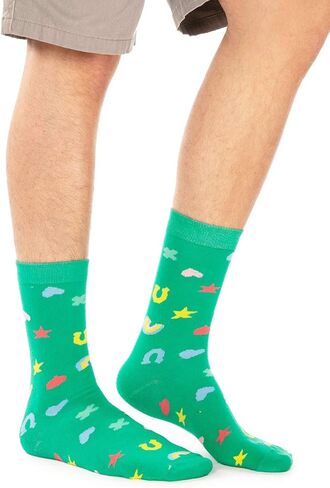 Tipsy Elves Men's St. Patrick's Day Socks - Funny Green St. Paddy's Socks for Men in Saudi Arabia