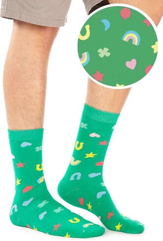 Tipsy Elves Men's St. Patrick's Day Socks - Funny Green St. Paddy's Socks for Men in Saudi Arabia
