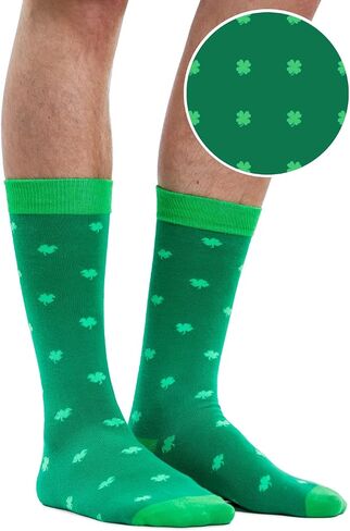 Tipsy Elves Men's St. Patrick's Day Socks - Funny Green St. Paddy's Socks for Men in Saudi Arabia