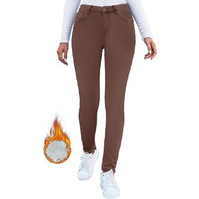 GRAPENT صوف مبطن طماق المرأة نحيل الجينز عالية الخصر الحرارية Jeggings الشتاء تمتد الدينيم السراويل الدافئة in Kuwait