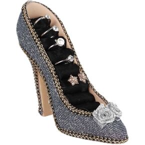 حامل مجوهرات Alucy، سوار على شكل قلادة على شكل حذاء رسمي، حامل عرض معلق على شكل حلقة، حامل مجوهرات إبداعية (نوع الكعب العالي) in Kuwait