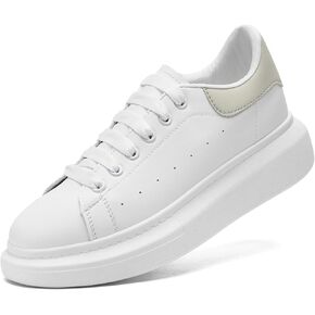 COVS White Sneakers for Women,Women's Fashion Sneakers,Cloud Sneakers for Women Unisex Height Increasing Shoes