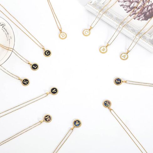 القلائد الأولية من BIFACE للنساء مجوهرات ذهبية للنساء 14 قيراط مطلية بالذهب حرف قلادة قلادات ذهبية مجوهرات هدايا عيد الحب للنساء فتاة شل in Kuwait