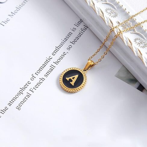 القلائد الأولية من BIFACE للنساء مجوهرات ذهبية للنساء 14 قيراط مطلية بالذهب حرف قلادة قلادات ذهبية مجوهرات هدايا عيد الحب للنساء فتاة شل in Kuwait