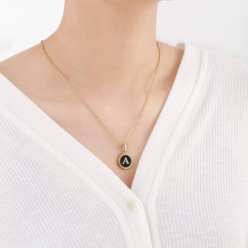 القلائد الأولية من BIFACE للنساء مجوهرات ذهبية للنساء 14 قيراط مطلية بالذهب حرف قلادة قلادات ذهبية مجوهرات هدايا عيد الحب للنساء فتاة شل in Kuwait