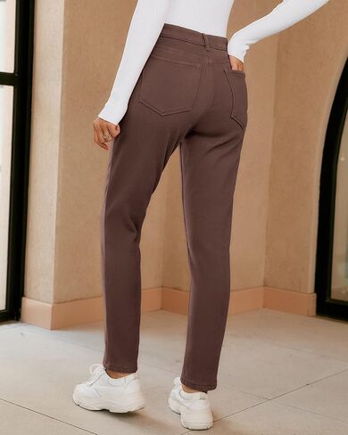 GRAPENT صوف مبطن طماق المرأة نحيل الجينز عالية الخصر الحرارية Jeggings الشتاء تمتد الدينيم السراويل الدافئة in Kuwait