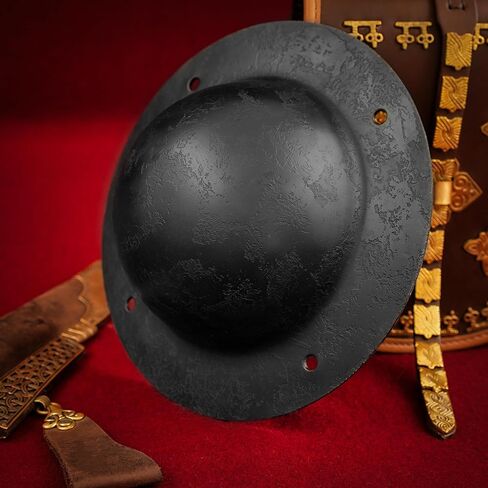 Mythrojan Hand Forged Viking LARP Shield BOSS Umbo Fully Functional & Battle Ready, 7.4" in Kuwait