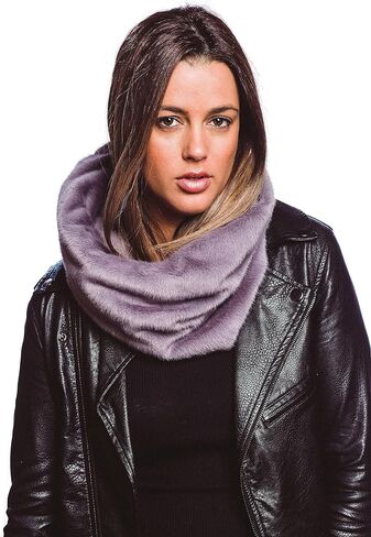 Stephanie Imports Winter Faux Fur Thick Neck Warmer Circle Loop Scarf Wrap in Saudi Arabia