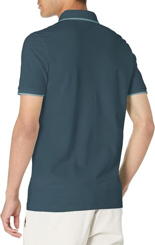 BOSS Men's Square Patch Logo Slim Fit Cotton Polo Shirt in Saudi Arabia