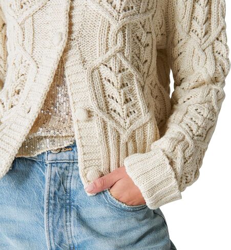 Lucky Brand Women's Puff Sleeve Shine Cardigan in Saudi Arabia