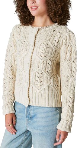 Lucky Brand Women's Puff Sleeve Shine Cardigan in Saudi Arabia