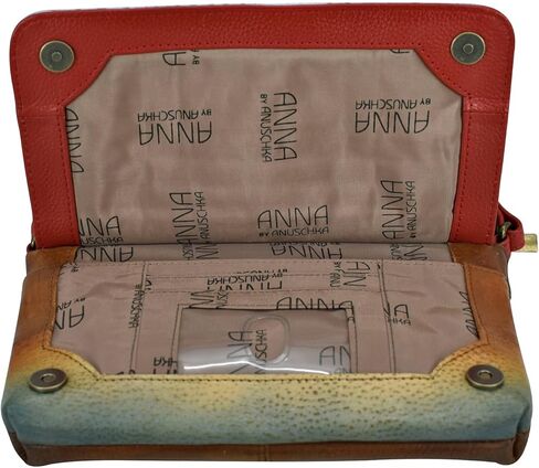 Anna by Anuschka Women's Hand-Painted Genuine Leather Crossbody Organizer in Kuwait