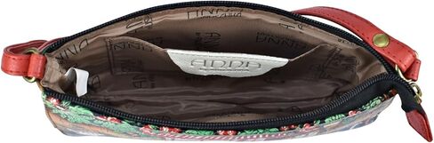 Anna by Anuschka Women's Hand-Painted Genuine Leather Crossbody Organizer in Kuwait