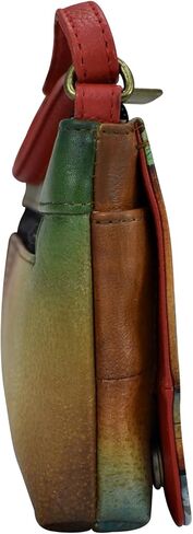 Anna by Anuschka Women's Hand-Painted Genuine Leather Crossbody Organizer in Kuwait