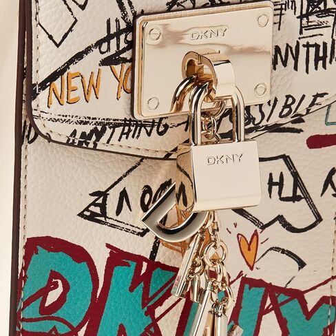 DKNY womens Dkny Elissa N/S Phone Crossbody, White Graffiti, One Size US in Saudi Arabia