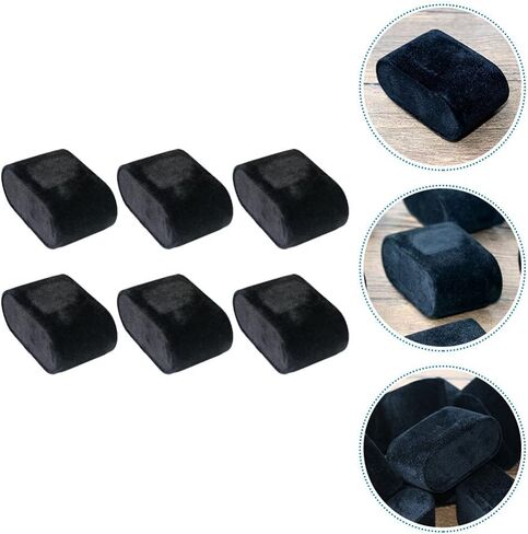 balacoo 6Pcs Bracelet Watch Pillow, Black Flannelette Jewelry Pillows, Watch Bracelet Bangle Cushions for Jewelry Displays in Kuwait