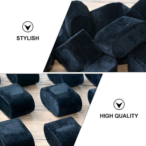 balacoo 6Pcs Bracelet Watch Pillow, Black Flannelette Jewelry Pillows, Watch Bracelet Bangle Cushions for Jewelry Displays in Kuwait