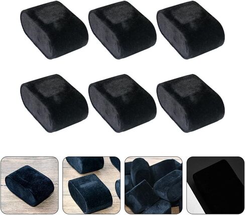 balacoo 6Pcs Bracelet Watch Pillow, Black Flannelette Jewelry Pillows, Watch Bracelet Bangle Cushions for Jewelry Displays in Kuwait