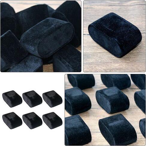 balacoo 6Pcs Bracelet Watch Pillow, Black Flannelette Jewelry Pillows, Watch Bracelet Bangle Cushions for Jewelry Displays in Kuwait