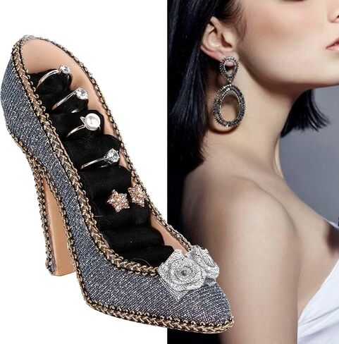 حامل مجوهرات Alucy، سوار على شكل قلادة على شكل حذاء رسمي، حامل عرض معلق على شكل حلقة، حامل مجوهرات إبداعية (نوع الكعب العالي) in Kuwait