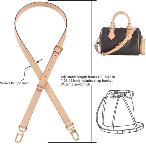 HUADEK Leather Purse Strap Replacement Crossbody Handbag Long Adjustable in Saudi Arabia