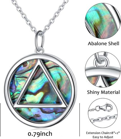 Yearace Alcoholics Anonymous Gifts 925 Sterling Silver AA Symbol Alcoholics Anonymous Jewelry Set Ring/Necklace/Bracelet/Anklet/Earrings for Women Men in Kuwait