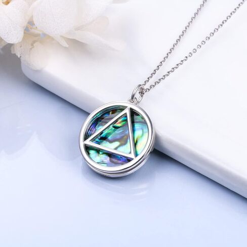 Yearace Alcoholics Anonymous Gifts 925 Sterling Silver AA Symbol Alcoholics Anonymous Jewelry Set Ring/Necklace/Bracelet/Anklet/Earrings for Women Men in Kuwait