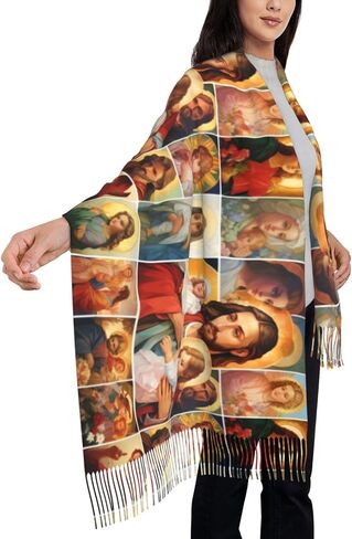 VEIZKUO Tassel Scarf for Women Wrap and Shawl Scarf Ladies Long Lightweight Tassel Fall Winter Scarve in Kuwait