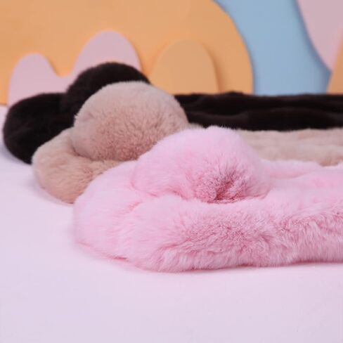 وشاح من الفرو الأصلي من Fawziya وشاح أرنب ريكس شتوي للنساء للطقس البارد in Kuwait