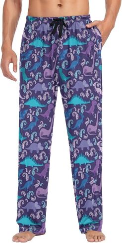 visesunny Men's Pajama Pants 100% Cotton Lounge Soft Warm Sleepwear Pants PJ Bottoms Drawstring and Pockets in Saudi Arabia