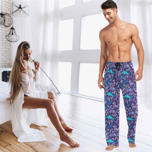 visesunny Men's Pajama Pants 100% Cotton Lounge Soft Warm Sleepwear Pants PJ Bottoms Drawstring and Pockets in Saudi Arabia
