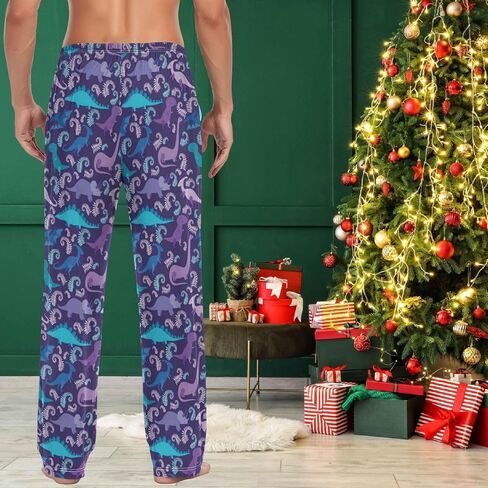 visesunny Men's Pajama Pants 100% Cotton Lounge Soft Warm Sleepwear Pants PJ Bottoms Drawstring and Pockets in Saudi Arabia
